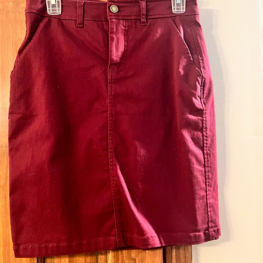41 Hawthorn Rich Red Pencil Skirt